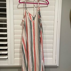 En Crème Striped Maxidress